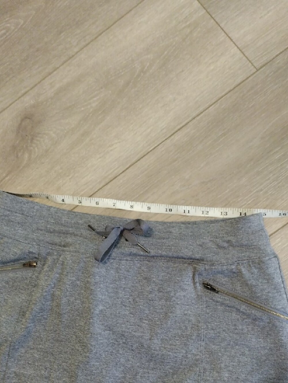 Tangerine Heather Gray Drawstring Mini Skirt with Zip Pockets - Picture 14 of 15